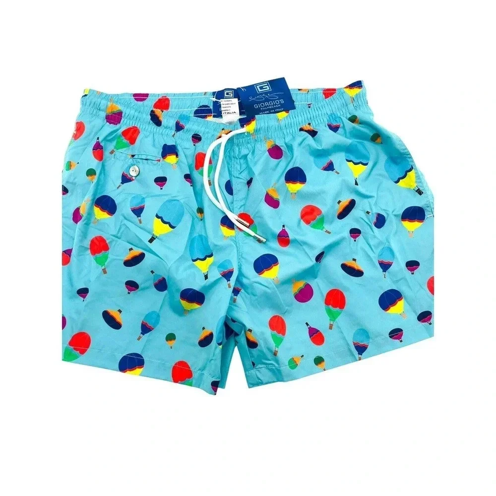 NEW Giorgio's of Palm Beach Men's Size XXL Blue Swim Trunks Italy
